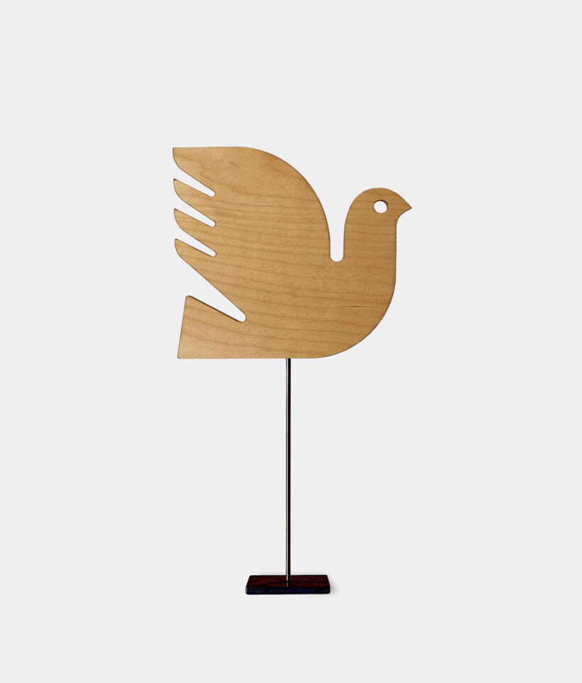 Dove by artist Patrick Murphy made from plywood